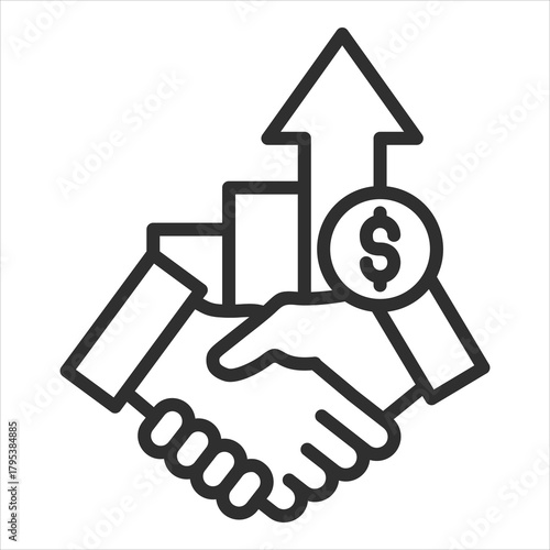 Acquisition Icon Single Vector Collection 