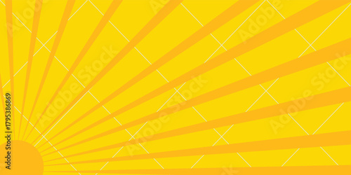 Yellow comic sunburst background. abstract sunburst brochure design template. sun rays cartoon illustration