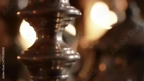 Ornate Metal Detail With Bokeh Background.