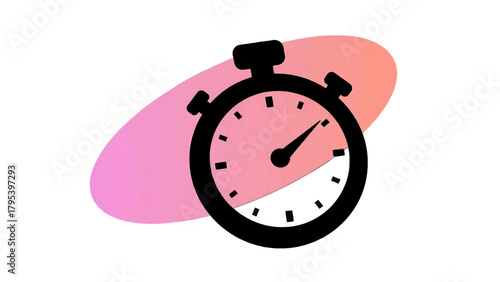 Vector illustration of stopwatch icon on a transparent background
