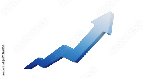 Ascending Arrow: The image showcases a vibrant blue arrow pointing upward, symbolizing progress, growth, and forward momentum.