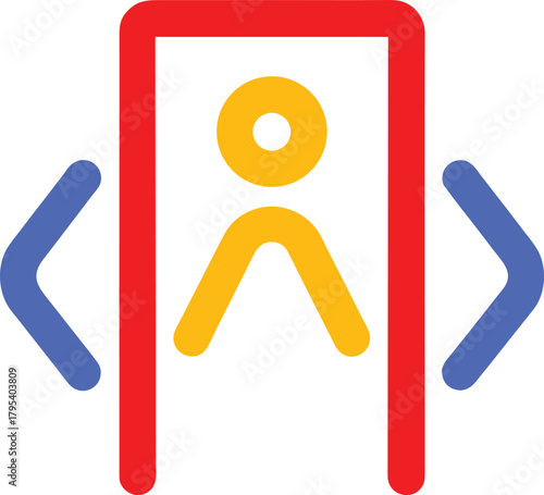 Person accessibility simple icon.