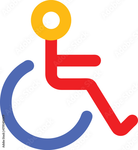 Accessibility symbol for individuals with physical disabilities representing inclusivity and support in public spaces and services