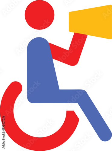 Advocacy for disabled people concept in vector format with colorful design promoting inclusivity and social change