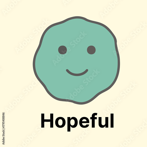 Hopeful Emotion Icon for Wellness Design - Organic Vector