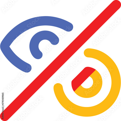 Visual Impairment Disability Icon Signifying Inclusive Accessibility and Awareness