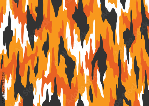 Orange camouflage pattern background. Vector illustration art backdrop