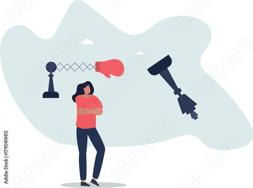 Game changer to win business competition, secret weapon or winning strategy to defeat rival and competitors.Life and employment of people.