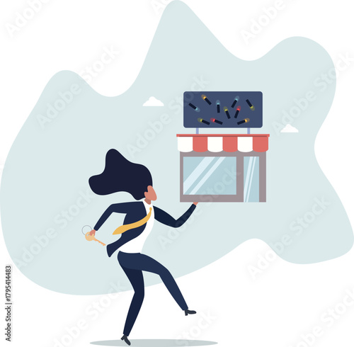 Small business key to success, open new shop, start new business or company, entrepreneur or SME, growing or increase product sale concept.Life and employment of people.