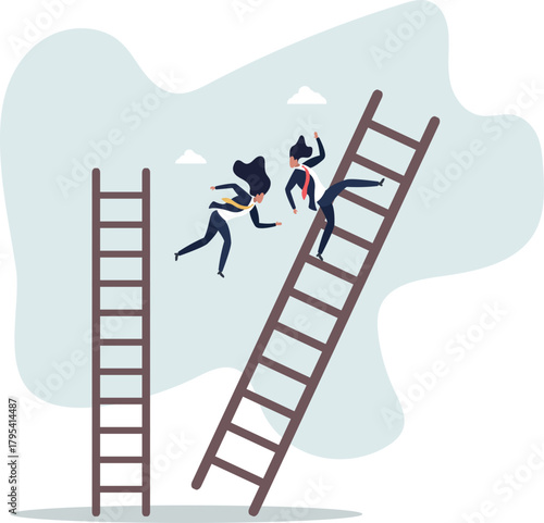 Jealous colleague or coworker envy for other being better or promoted, loser cheating competition or office politic dirty and dishonesty concept.Life and employment of people.