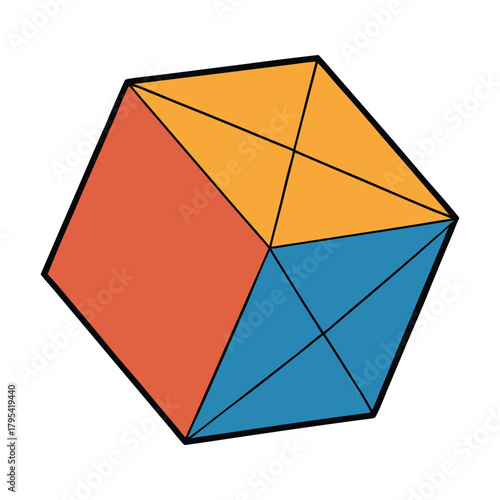 "A clean geometric cube stands with sharp edges and perfect symmetry, its six equal faces forming a solid shape that represents structure, balance, and simple mathematical beauty."