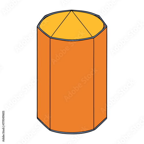 A smooth geometric cylinder with matching circular ends and a seamless curved side, forming a simple, sturdy shape often used in math, design, everyday objects, and art project
