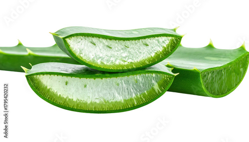 Wallpaper Mural Aloe Vera Leaves and Gel on Transparent Background for Fresh Natural Skincare and Hydration Concept Torontodigital.ca