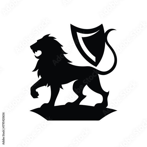 Heraldic Lion Emblem