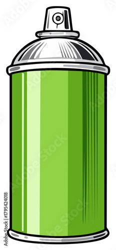 Green Spray Paint Can Graffiti Art Supplies Aerosol Painting
