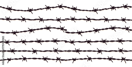 silhouette of barbed wire