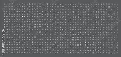 500 icon mega set template 