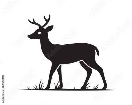 deer large antlers, antler silhouette, deer silhouette, deer illustration set, majestic deer, big antler deer, rustic deer, deer head vector, deer Standing, Jumping, Sitting antlered animal vector