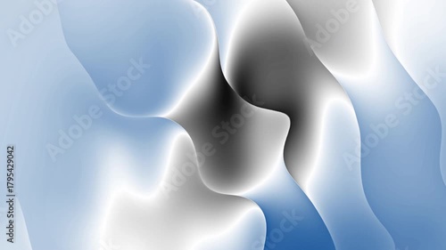 Abstract flowing blue and white gradient shapes representing dynamic motion. This is ideal for modern digital templates or corporate video graphics.