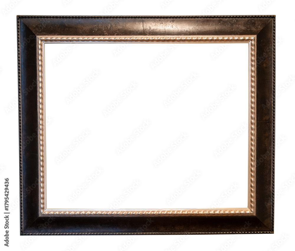 Fototapeta premium retro horizontal dark brown wooden picture frame