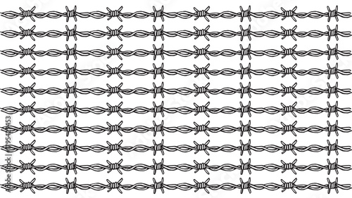 chain link fence with barbed wire