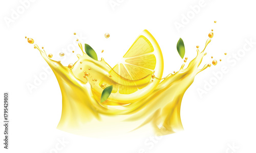 Orange slice splash on tranceparent background