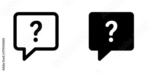 Speech Bubble icon and Help