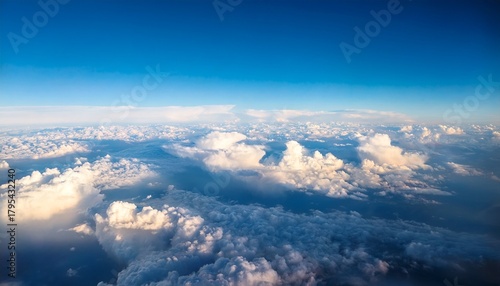 clouds and sky aerial view from airplane window