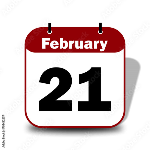 21 February calendar date