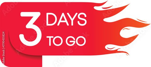 3 Days to Go  Promotional Banner Graphic
