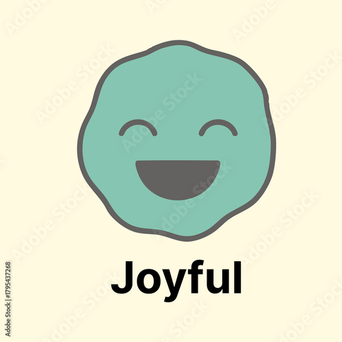 Joyful Emotion Icon for App Design - Big Smile Vector
