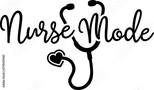 Nurse mode SVG, Nurse Stethoscope SVG