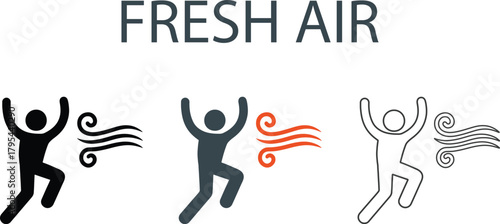 Fresh Air Enjoyment Icon 