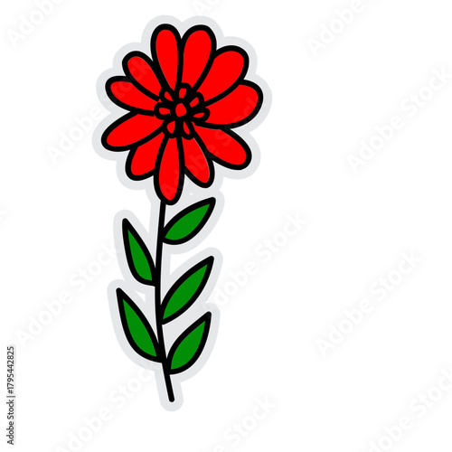 Flower Illustration Sticker