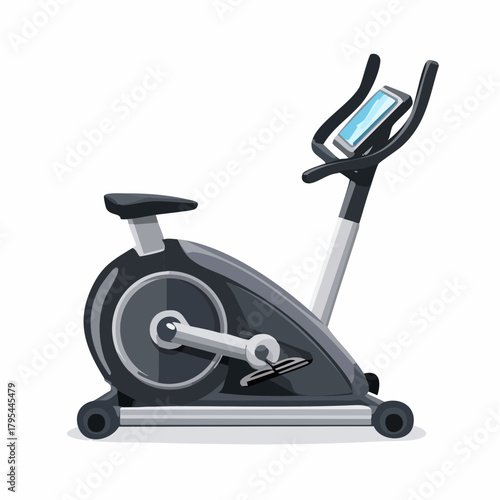 Exercise bike with digital display and handlebars