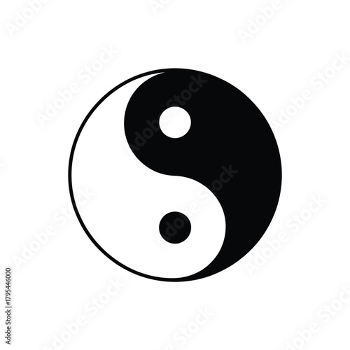 Classic yin yang symbol of balance and harmony