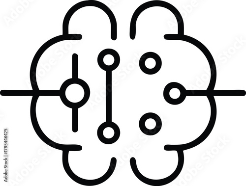 A vector icon representing a brain research or neuroscience concept