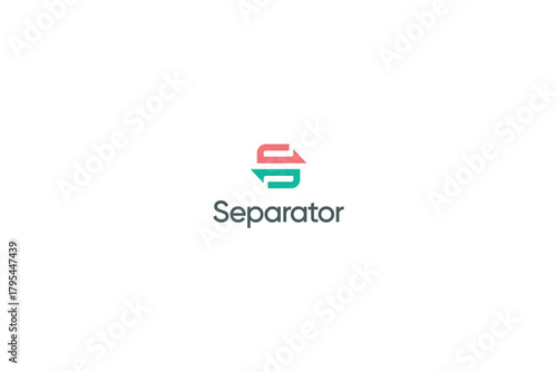 Letter S modern separator logo