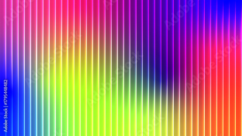 Vibrant vertical stripes of rainbow colors with subtle white lines creating a gradients background