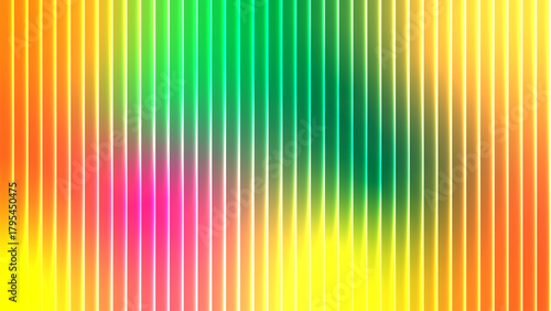 Vibrant abstract background with vertical rainbow colored stripes and subtle light effects