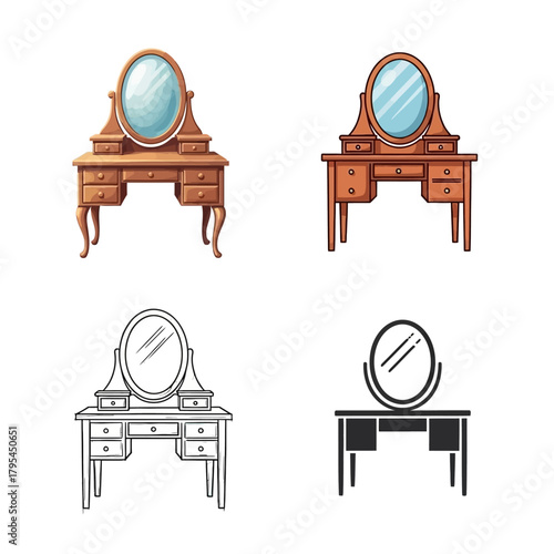 Charming Vanity Table Illustrations A Classic Touch for Your Decor