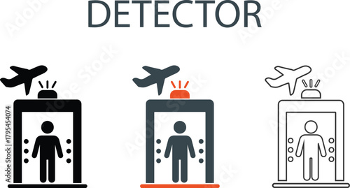 Airport Security Detector Icons