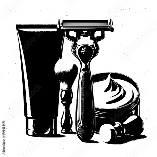 Shaving Kit vector image illustration 