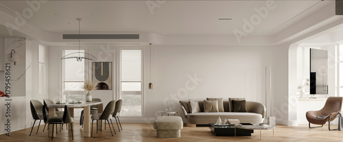 3D RENDER LIVING ROOM