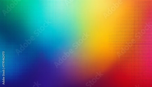 Vibrant digital abstract background with gradient colors and pixelated texture blending smoothly