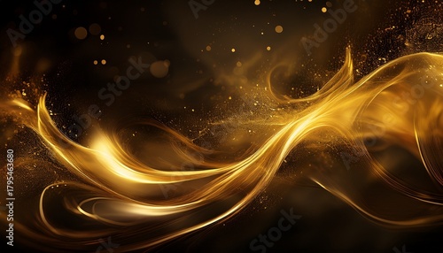 abstract swirling gold smoke and dust particles floating background gold swirl abstract background smoke dust