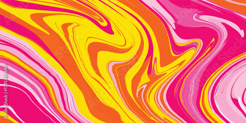 An abstract orange background featuring a vibrant vector illustration of wavy fire flames and yellow light curves creates an artistic energy pattern for this colorful motion wallpaper