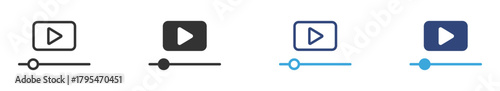 Video tutorial  icon set, vector illustration . 