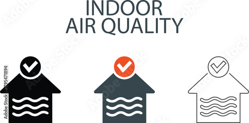 Set of Indoor Air Quality Icons for Healthy Living