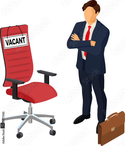 Isometric Employment and Hiring Concept